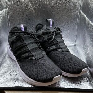 Puma Black and Lavender Athletic Shoes
